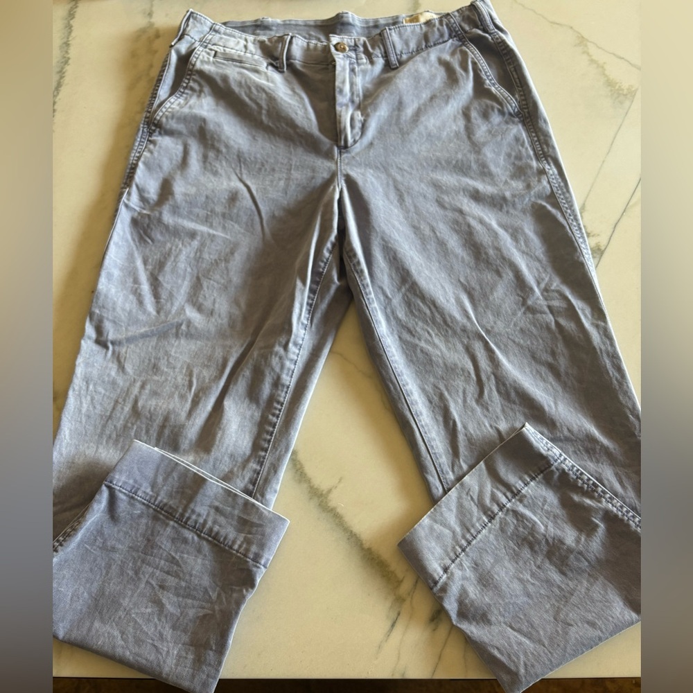GAP Straight Khaki Pants in Light Blue